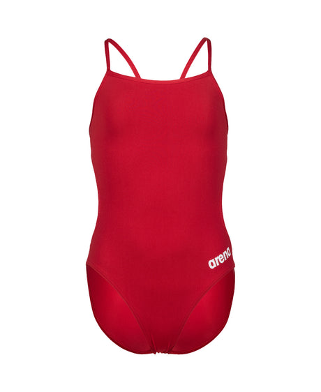 Arena Mädchen Badeanzug Team Challenge Solid Rot Weiß