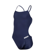 Arena Girls Swimsuit Team Challenge Solid Navy White