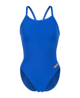 Arena Dames Badpak Team Challenge Solid Neon-Blauw/Team-Oranje