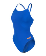 Arena Dames Badpak Team Challenge Solid Neon-Blauw/Team-Oranje