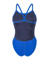Arena Dames Badpak Team Challenge Solid Neon-Blauw/Team-Oranje