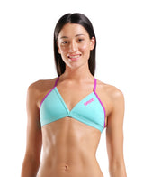 Arena Dames Bikini Top Team Tie Back Solid Water Very Fuchsia