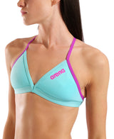 Arena Dames Bikini Top Team Tie Back Solid Water Very Fuchsia