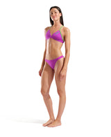 Arena Dames Bikini Top Team Tie Back Solid Very Fuchsia Team Groen