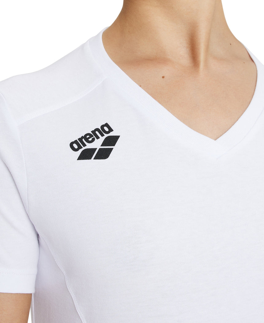 Arena Dames T-shirt Team Panel Wit