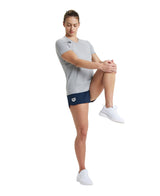 Arena Dames T-shirt Team Panel Heather-Grijs