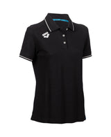 Arena Dames Poloshirt Team Solid Cotton Zwart