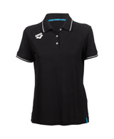Arena Dames Poloshirt Team Solid Cotton Zwart