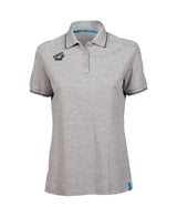 Arena Dames Poloshirt Team Solid Cotton Heather-Grijs