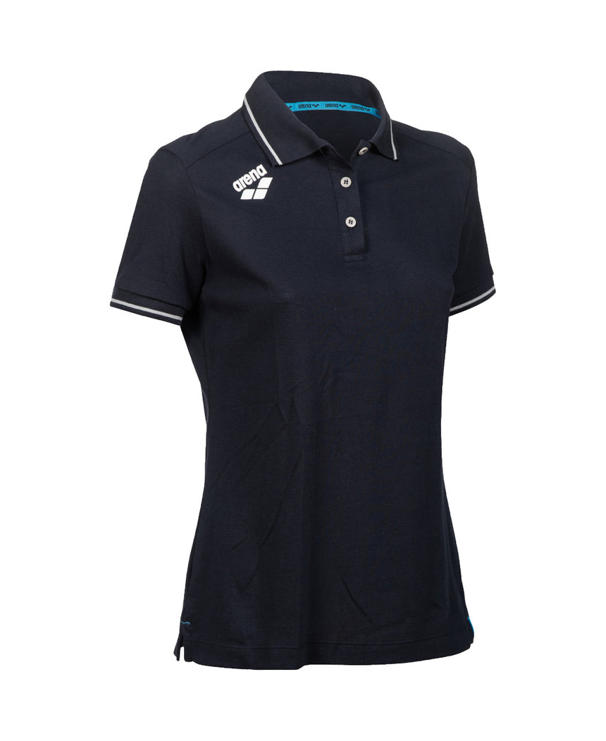 Arena Dames Poloshirt Team Solid Cotton Marine