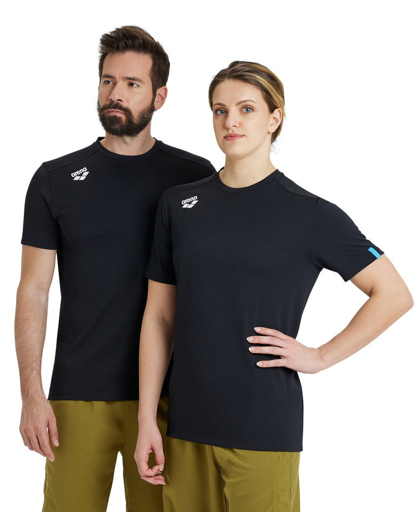 Arena T-shirt Team Solid Zwart