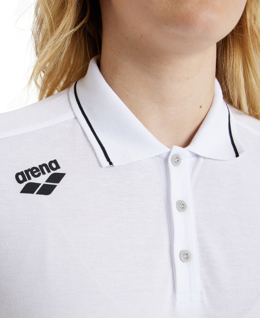 Arena Poloshirt Team Solid Cotton Wit