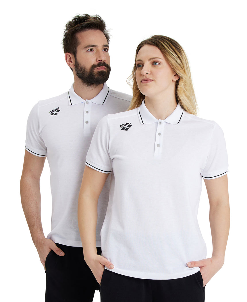 Arena Poloshirt Team Solid Cotton Wit
