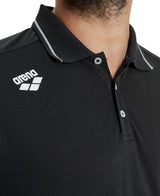 Arena Poloshirt Team Solid Cotton Zwart