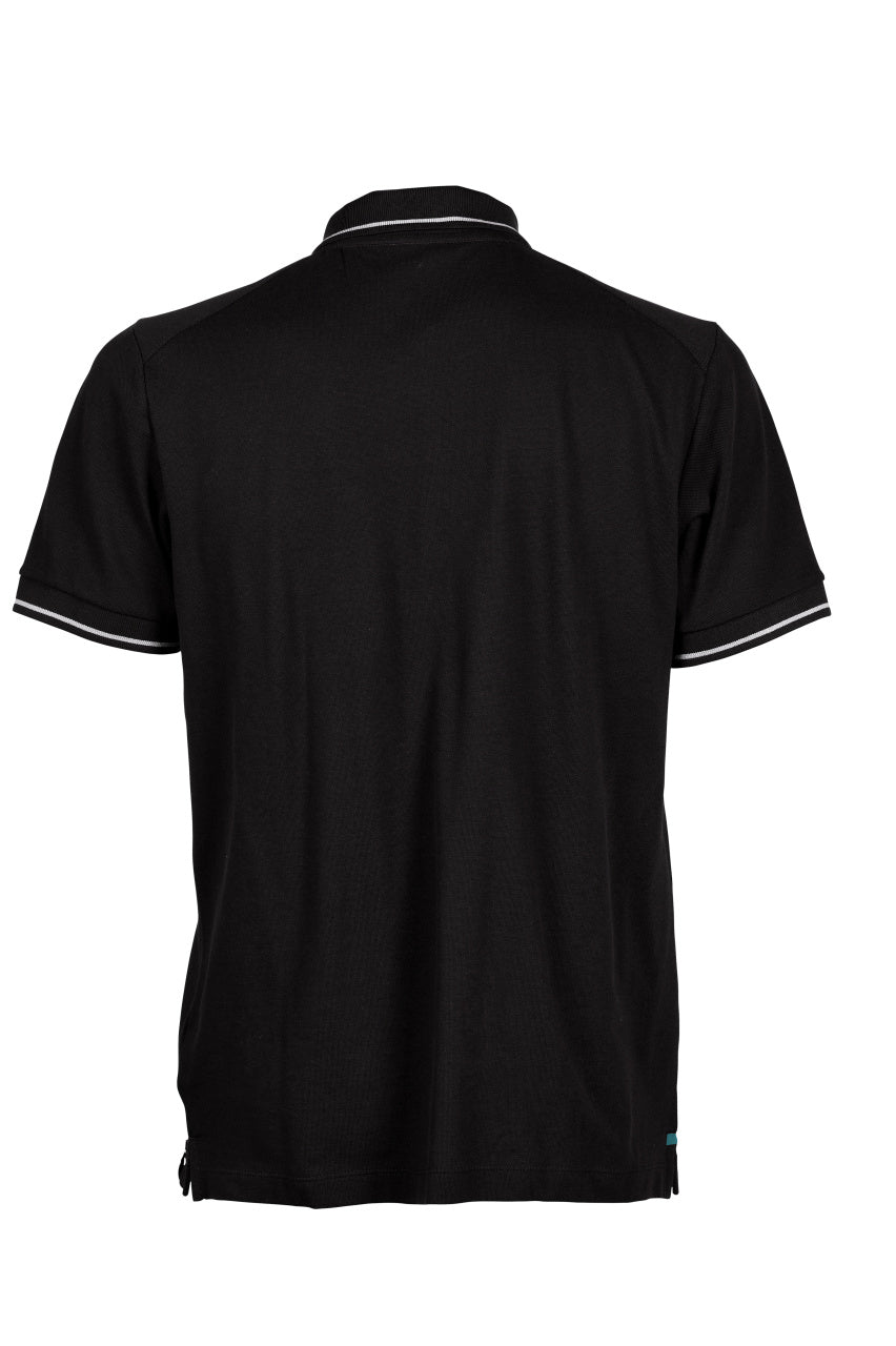 Arena Poloshirt Team Solid Cotton Zwart