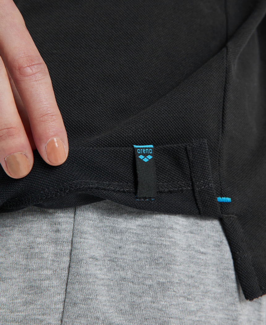 Arena Poloshirt Team Solid Cotton Zwart