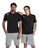 Arena Poloshirt Team Solid Cotton Zwart