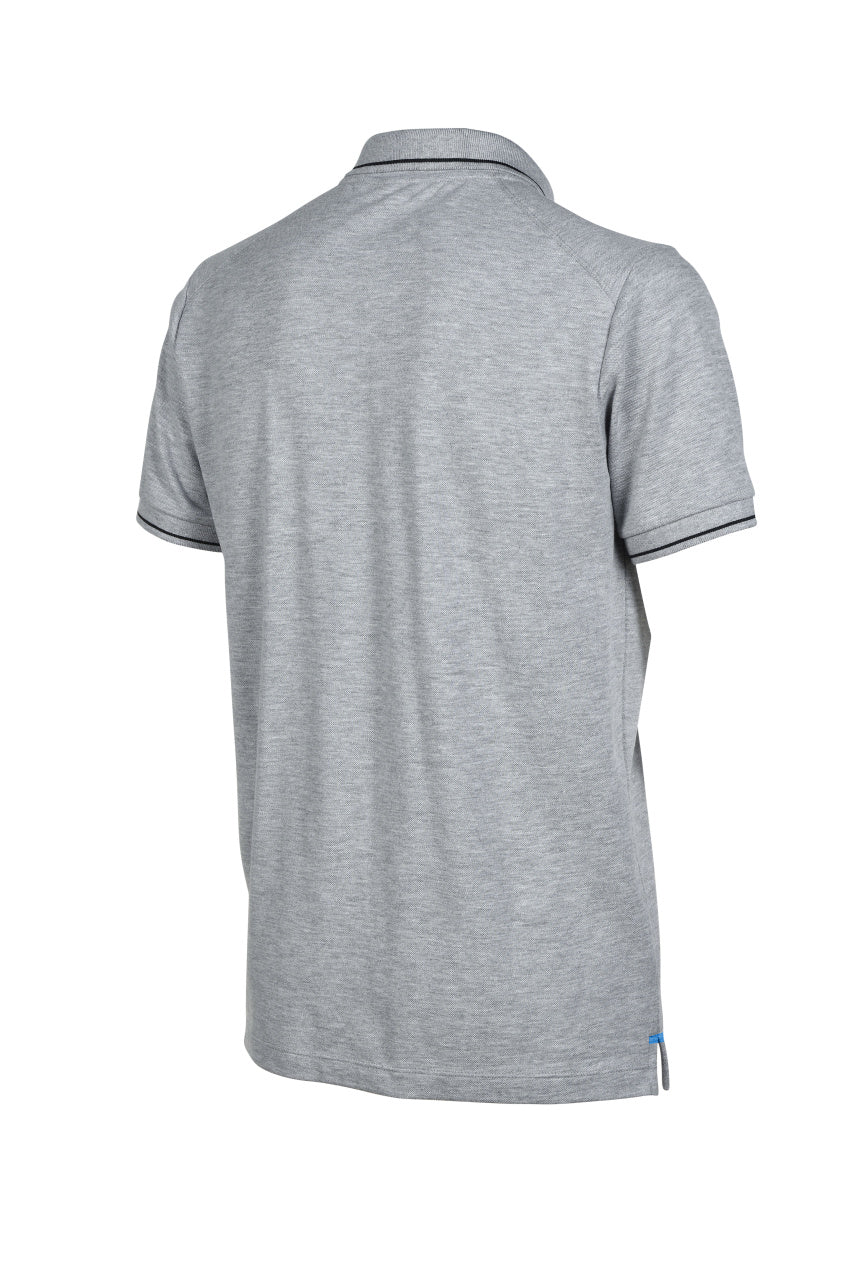 Arena Poloshirt Team Solid Cotton Heather-Grijs