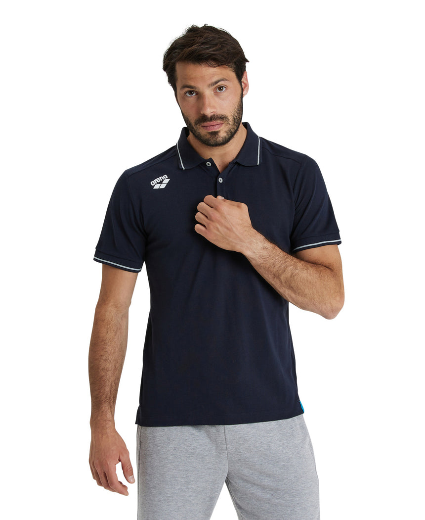 Arena Poloshirt Team Solid Cotton Marine