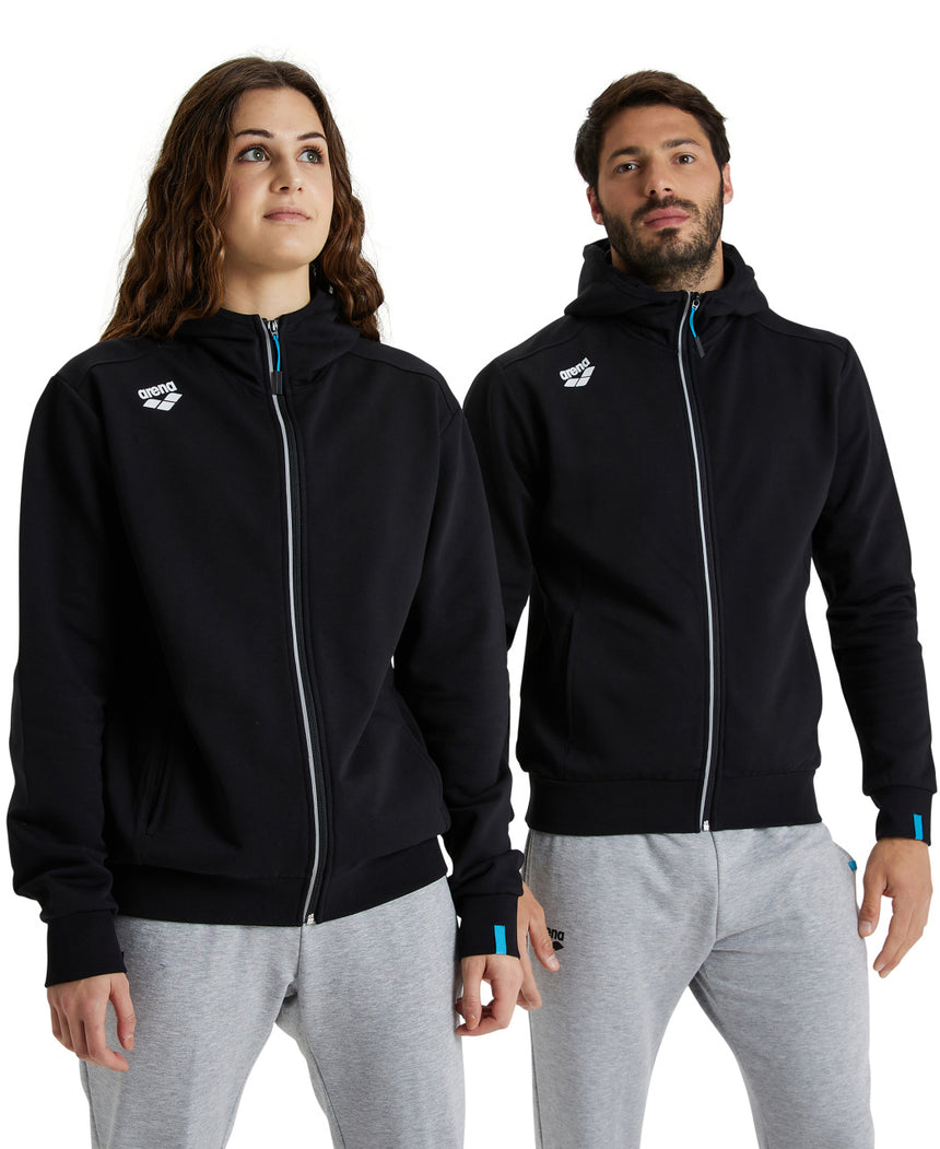 Arena Jas Team Hooded Jacket Panel Zwart