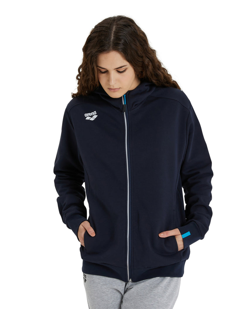 Arena Jas Team Hooded Jacket Panel Marine