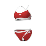 Arena Bikini Icons Cross Back Solid Rood/Wit