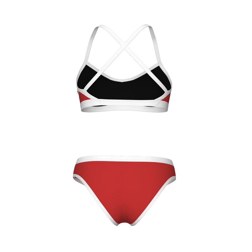 Arena Bikini Icons Cross Back Solid Rood/Wit