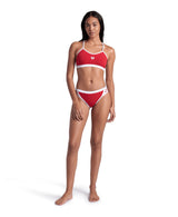 Arena Bikini Icons Cross Back Solid Rood/Wit