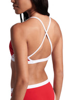 Arena Bikini Icons Cross Back Solid Rood/Wit