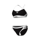 Arena Bikini Icons Cross Back Solid Zwart/Wit