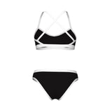 Arena Bikini Icons Cross Back Solid Zwart/Wit