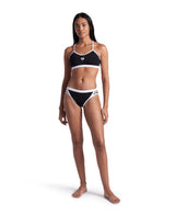 Arena Bikini Icons Cross Back Solid Zwart/Wit