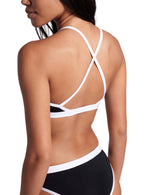 Arena Bikini Icons Cross Back Solid Zwart/Wit