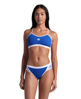 Arena Bikini Icons Cross Back Solid Royal/Wit
