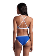 Arena Bikini Icons Cross Back Solid Royal/Wit