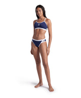 Arena Bikini Icons Cross Back Solid Navy/Wit