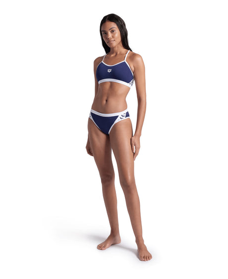 Arena Bikini Icons Cross Back Solid Navy/Weiß