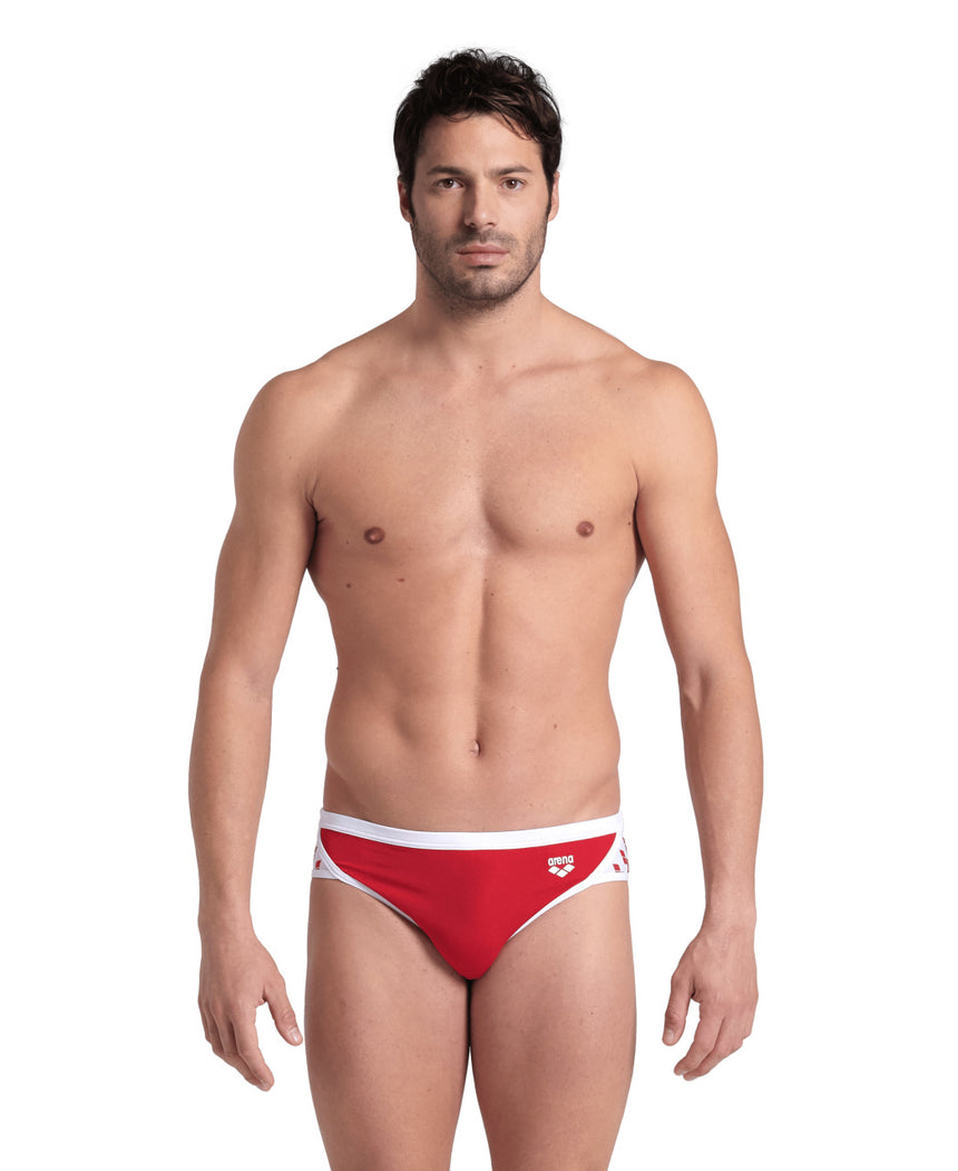 Arena Zwembroek Icons Slip Solid Rood/Wit