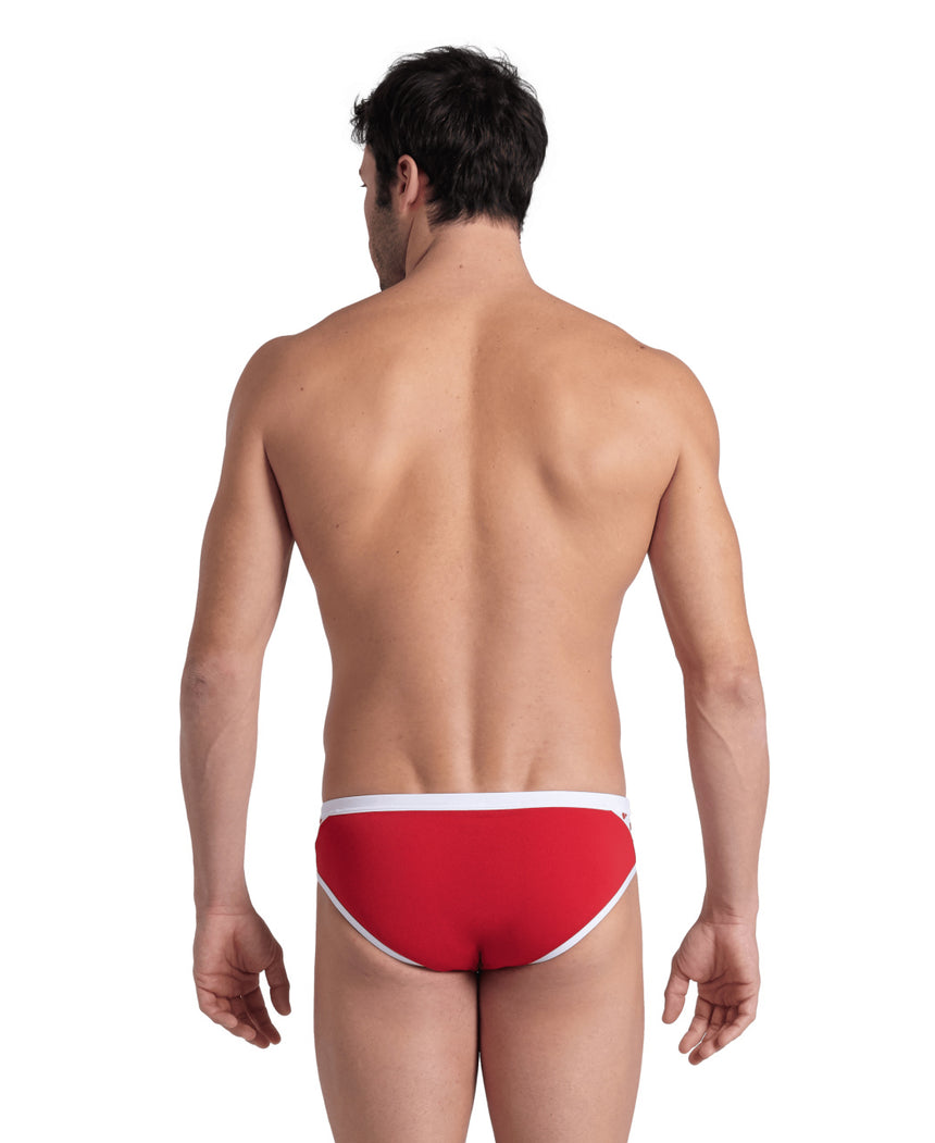 Arena Zwembroek Icons Slip Solid Rood/Wit