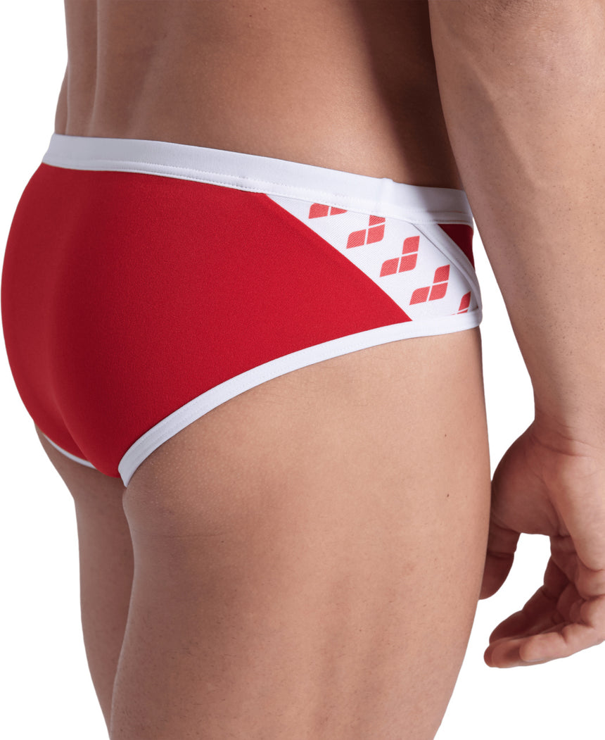 Arena Zwembroek Icons Slip Solid Rood/Wit