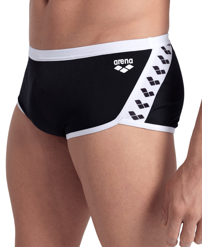 Arena Zwemboxer Icons Low Waist Short Solid Zwart/Wit