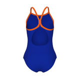 Arena Meisjes Badpak Light Drop Solid Neonblauw Team Oranje