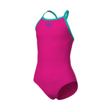 Arena Meisjes Badpak Light Drop Back Solid Roze / Blauw