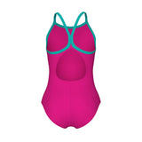 Arena Meisjes Badpak Light Drop Back Solid Roze / Blauw