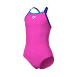 Arena Meisjes Badpak Light Drop Solid Shocking Pink Neonblauw Eyeblush