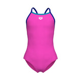 Arena Meisjes Badpak Light Drop Solid Shocking Pink Neonblauw Eyeblush