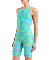 Arena Wedstrijdbadpak Powerskin ST Next Open Rug Limited Edition Fireflow/Blauwgroen