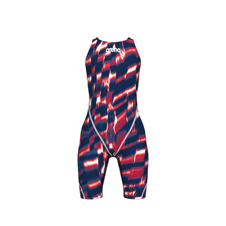 Arena Girls Powerskin ST Next Open Rug Red White Blue angled product view
