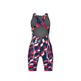 Arena Girls Powerskin ST Next Open Rug Red White Blue back product view