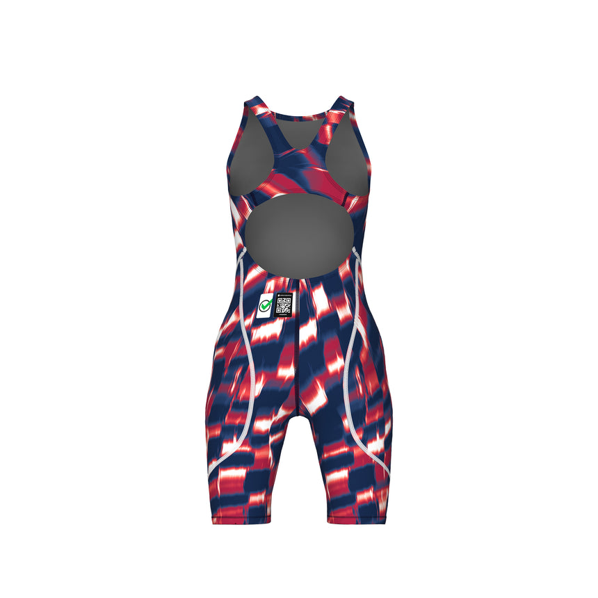 Arena Girls Powerskin ST Next Open Rug Red White Blue back product view